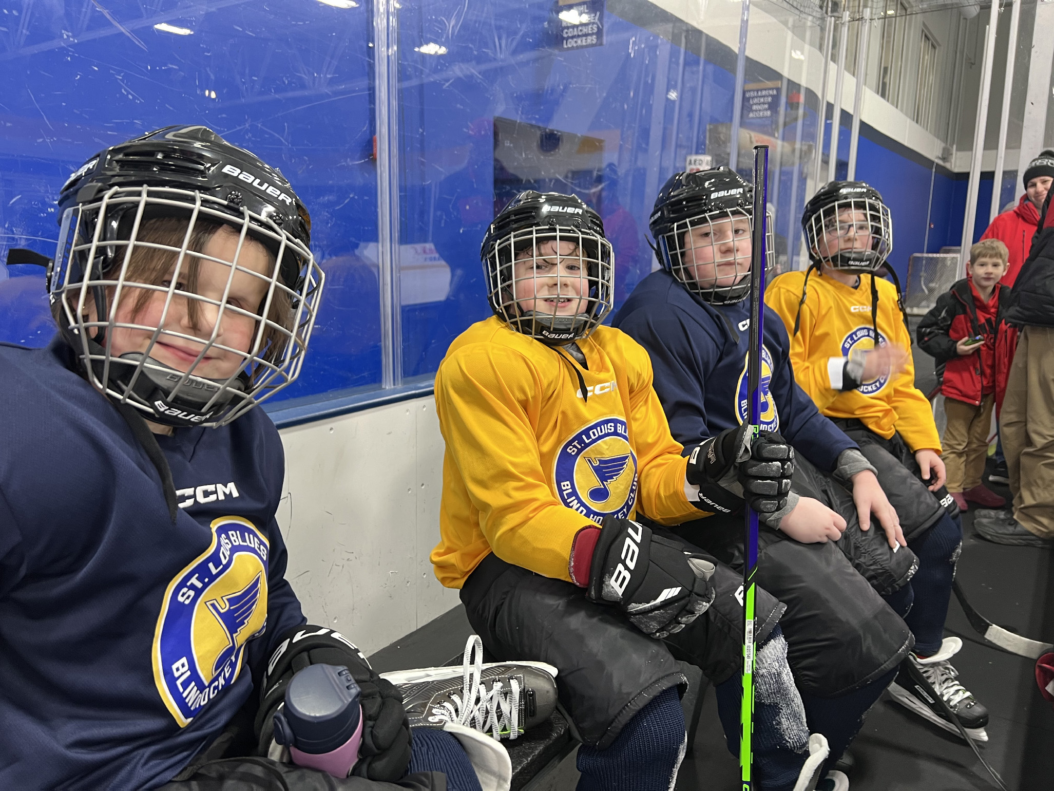 St Louis Blues Blind Hockey Players